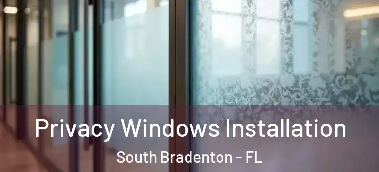  Privacy Windows Installation South Bradenton - FL